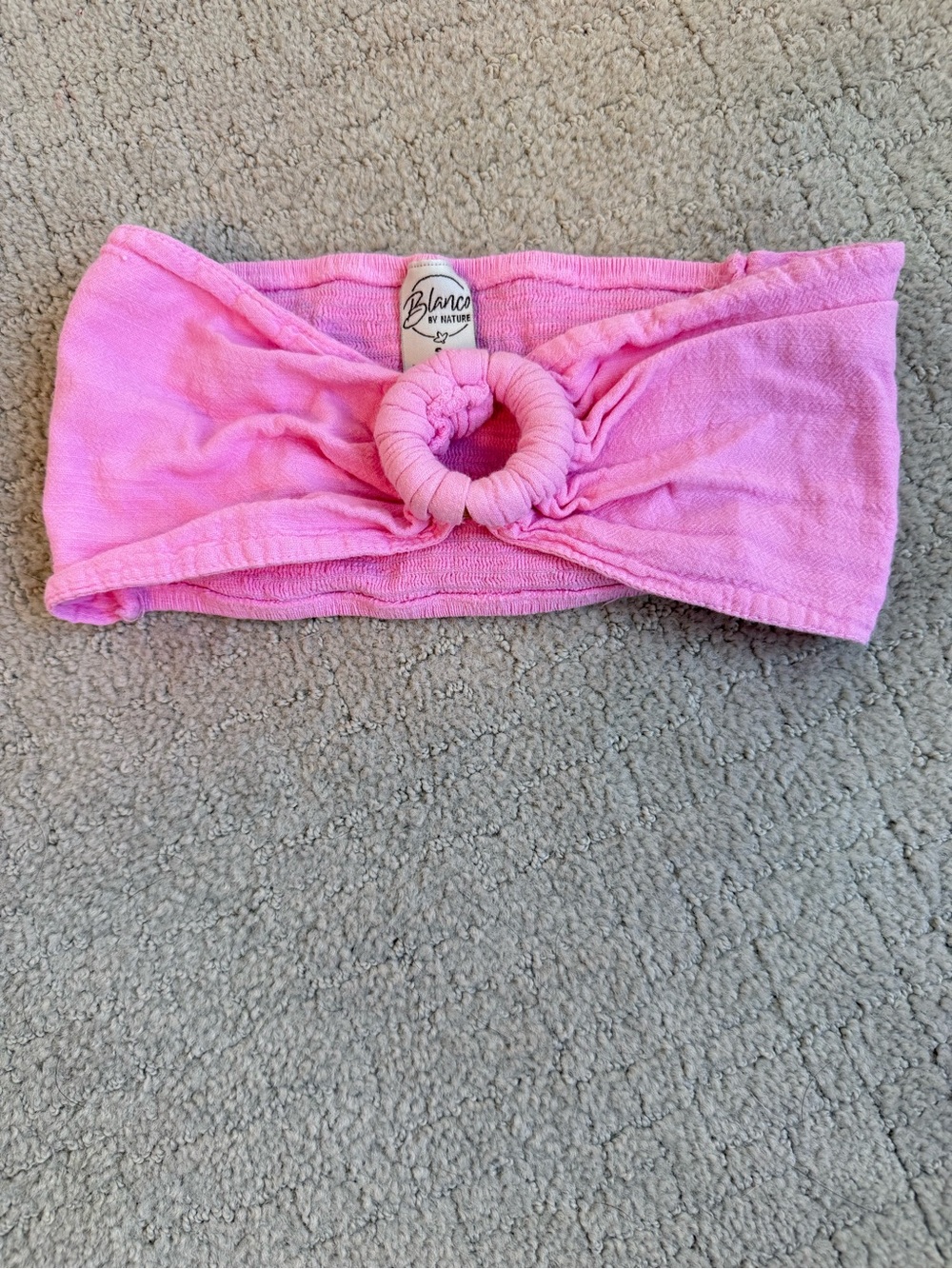 Blanco By Nature Pink Knot Crop Top